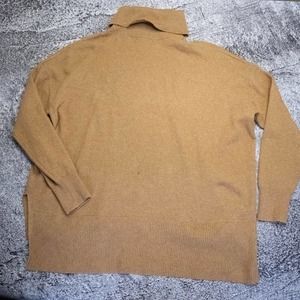 Banana Republic Womens Sweater Xl Cashmere Turtleneck Knit Camel Quiet Luxury